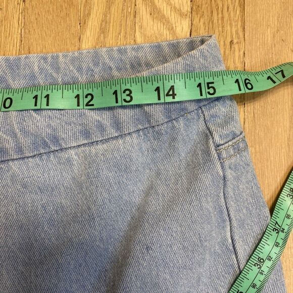 NWT Nasty Gal Women’s Size 10 Blue High Waist Wide Leg Light Blue Jeans Culottes - Picture 10 of 10